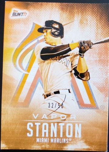 GIANCARLO STANTON 2017 Topps Bunt Physical Vapor Orange SP #/50 Marlins Yankees