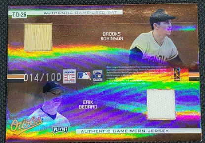 Brooks ROBINSON MATOS LOPEZ Erik BEDARD 2005 Absolute QUAD JERSEY BAT SP Orioles