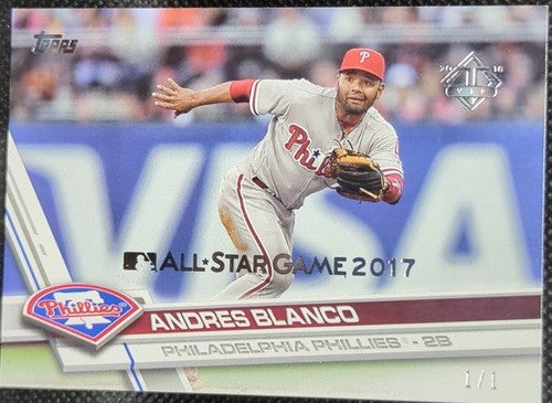 ANDRES BLANCO 2018 Topps Transcendent VIP All-Star Game 2017 1/1 Phillies One of