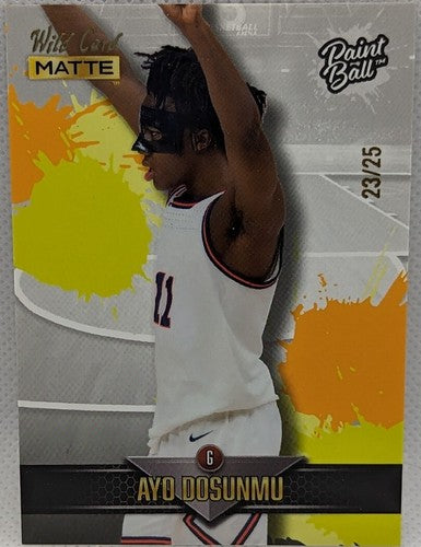 AYO DOSUNMU 2022-23 Wild Card Matte Paint Ball RC SP #/25 Chicago Bulls Illinois