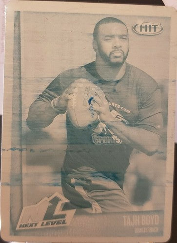TAJH BOYD 2014 SAGE HIT Next Level Rookie PRINTING PLATE #1/1 of 1 New York Jets