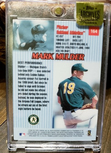 MARK MULDER 2016 Topps Archives 1999 Bowman's Best Buy Back Rookie AUTO #/10 A's