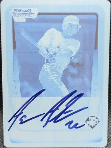 AARON ALTHERR 2011 Topps Bowman Chrome AUTO PRINTING PLATE #1/1 Phillies One of