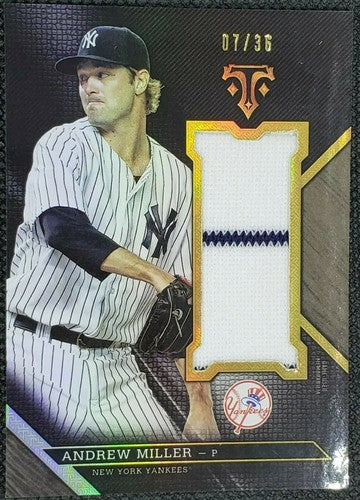 ANDREW MILLER 2016 Topps Triple Threads Unity JUMBO JERSEY Relic SP #/36 Yankees