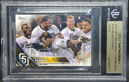 SAN DIEGO PADRES TEAM 2016 Topps Mini One of VAULT SP 1/1 Matt Kemp Justin Upton