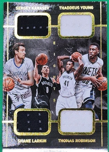 Brook LOPEZ Bojan BOGDANOVIC YOUNG JACK 2015-16 Preferred 8 JERSEY BOOKLET Nets