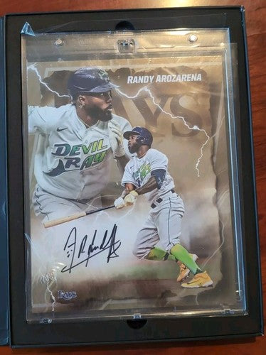 RANDY AROZARENA 2024 Fanatics Under Wraps Emanate AUTO GOLD SP /50 Rays Mariners