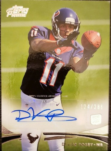 DeVier Posey 2012 Topps Prime Football RC AUTO #/286 Houston Texans Jets Broncos