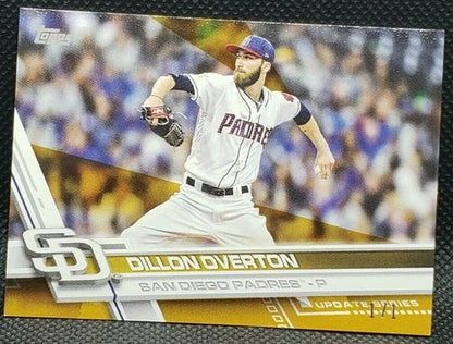 DILLON OVERTON 2017 Topps Mini Update Series GOLD SP #1/1 Padres A's Mariners
