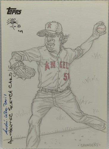 JOE SAUNDERS 2009 Topps Updates Highlights Sketch Andre LeRoy Davis AUTO SP #1/1