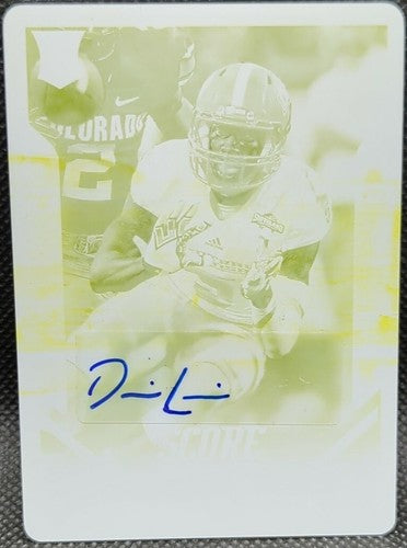 DEZMIN LEWIS 2015 Panini Score Rookies RC AUTO PRINTING PLATE #1/1 Bills One of
