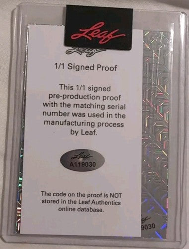 JABARI WALKER 2022-23 Leaf Optichrome Pre-Production PROOF RC AUTO #1/1 Blazers