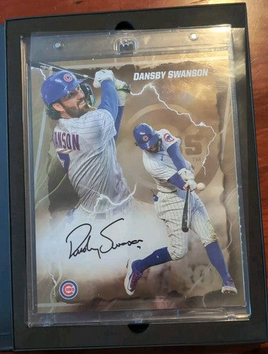 DANSBY SWANSON 2024 Fanatics Under Wraps MLB Emanate 8x10 AUTO GOLD SP #/50 Cubs