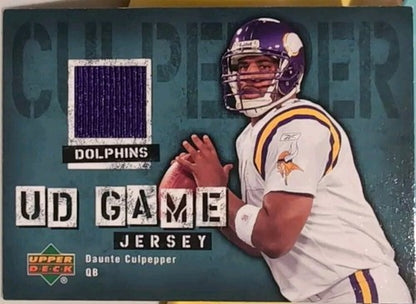DAUNTE CULPEPPER 2006 Upper Deck UD Game Worn Used JERSEY Relic Vikings Dolphins