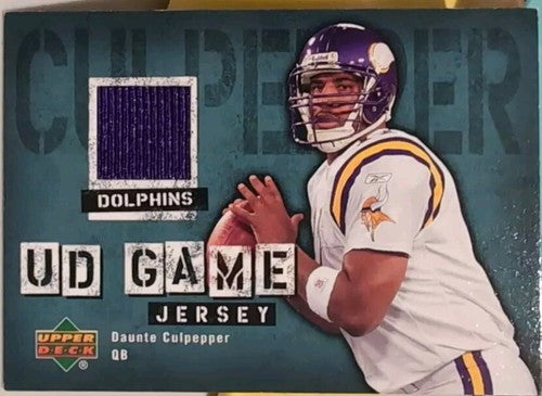DAUNTE CULPEPPER 2006 Upper Deck UD Game Worn Used JERSEY Relic Vikings Dolphins