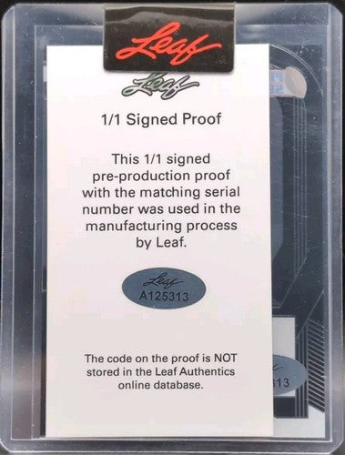 CHRIS OLADOKUN 2022 Leaf Pro Set XRC PROOF AUTO BLACK SP #1/1 of Chiefs Steelers