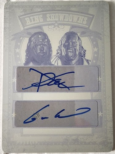 X-PAC GANGREL 2016 Leaf Signature Series DUAL AUTO PRINTING PLATE #1/1 Syxx WWF