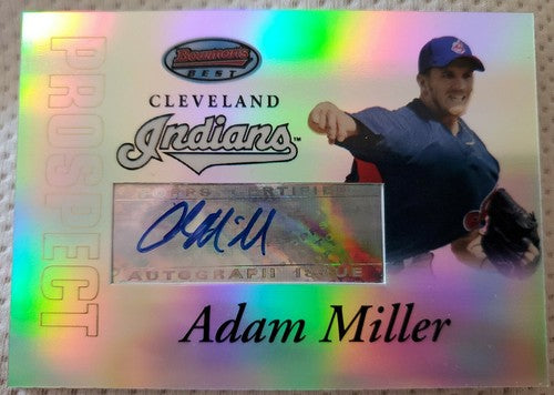 ADAM MILLER 2007 Topps Bowman's Best Prospect Rookie AUTO SP Cleveland Indians