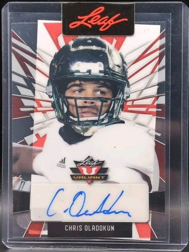 CHRIS OLADOKUN 2022 Leaf Valiant Pre-Production Proof AUTO CLEAR SP #1/1 Chiefs