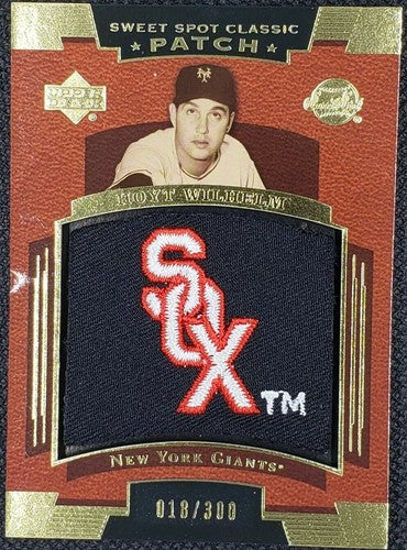 HOYT WILHELM 2004 UD Sweet Spot Classic Souvenir TEAM LOGO PATCH SP #/300 Giants