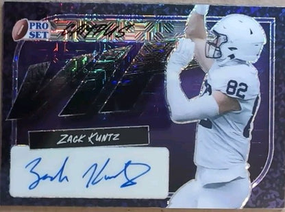 ZACK KUNTZ 2023 Leaf Pro Set Metal Campus VIP RC AUTO PURPLE MOJO #3/10 Jets PSU