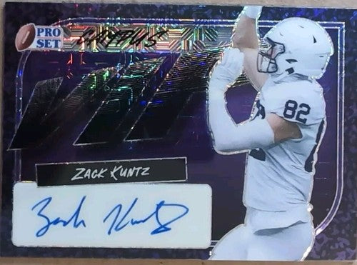 ZACK KUNTZ 2023 Leaf Pro Set Metal Campus VIP RC AUTO PURPLE MOJO #3/10 Jets PSU
