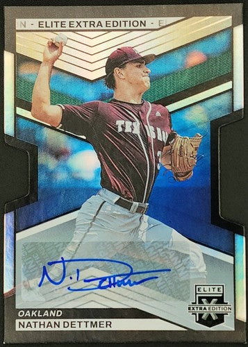 NATHAN DETTMER 2023 Panini Elite Extra Die Cut AUTO #/399 Oakland Athletics A's