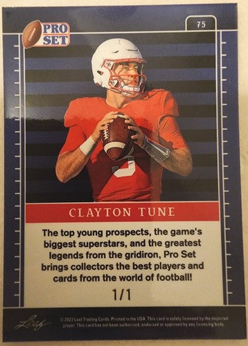 CLAYTON TUNE 2023 Leaf Pro Set Metal RC RED PRISMATIC SP #1/1 Cardinals Houston