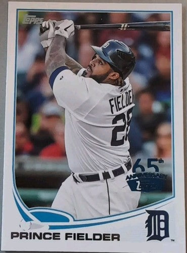PRINCE FIELDER 2016 Topps 65th Anniversary 2013 BUYBACK BLUE SP ERROR Tigers #28