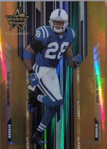 MARLIN JACKSON 2005 Leaf Rookies & Stars Longevity RC GOLD SP #/99 Colts Eagles
