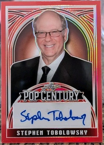 STEPHEN TOBOLOWSKY 2024 Leaf Pop Century AUTO ORANGE RED #1/5 Groundhog Day Glee