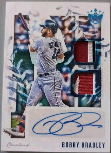 BOBBY BRADLEY 2020 Panini Diamond Kings AUTO DUAL Jersey PATCH SP #/25 Guardians