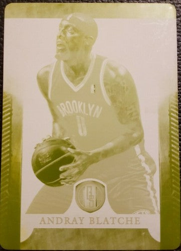 ANDRAY BLATCHE 2012-13 Panini Gold Standard PRINTING PLATE SP #1/1 Nets Wizards