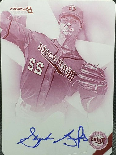 STEPHEN GONSALVES 2015 Topps Bowman's Best AUTO PRINTING PLATE #1/1 Twins One of
