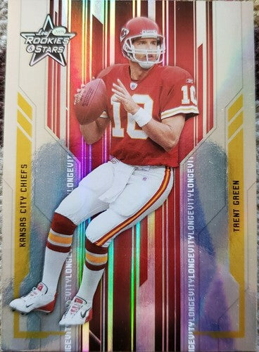 TRENT GREEN 2005 Leaf Rookies & Stars Longevity Parallel Holofoil SP #/99 Chiefs