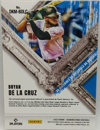 BRYAN DE LA CRUZ 2022 Panini Diamond Kings DUAL Jersey LAUNDRY TAG PATCH SP #2/7
