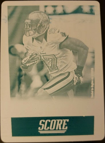 ARRELIOUS BENN 2014 Panini Score Cyan PRINTING PLATE #1/1 of 1 Eagles Buccaneers