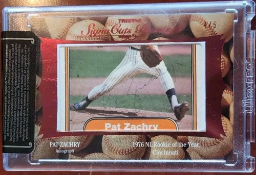 Tommy HELMS Pat ZACHRY 2012 Tristar SignaCuts DUAL CUT AUTO #4/5 Cincinnati Reds