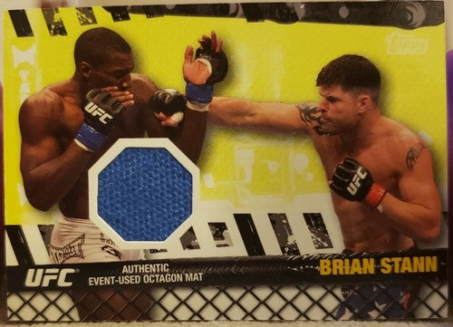 Brian STANN Steve CANTWELL 2010 Topps UFC UFN 19 Fight Used Octagon Mat Relic SP