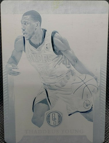 THADDEUS YOUNG 2012-13 Panini Gold Standard PRINTING PLATE SP #1/1 76ers One of