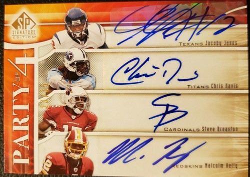 Jacoby JONES Steve BREASTON Chris DAVIS KELLY 2009 SP Signature QUAD RC AUTO /35