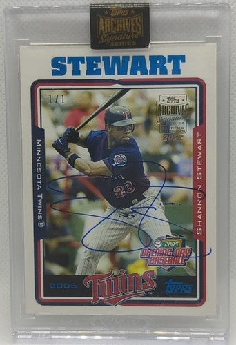 SHANNON STEWART 2022 Topps Archives Signature Series 2005 Opening Day AUTO #1/1