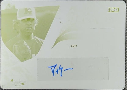 DANIEL SCHLERETH 2008 Tristar Prospects Plus RC AUTO PRINTING PLATE #1/1 Tigers