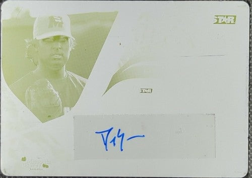 DANIEL SCHLERETH 2008 Tristar Prospects Plus RC AUTO PRINTING PLATE #1/1 Tigers