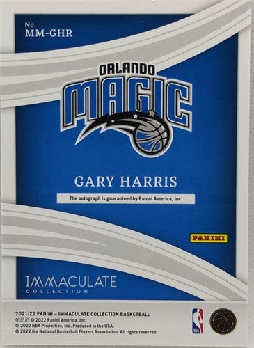 ðª GARY HARRIS 2021-22 Panini Immaculate Modern Marks AUTO GOLD SP #/10 Magic