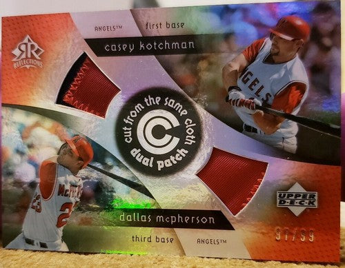 Casey KOTCHMAN Dallas McPherson 2005 Reflections DUAL Angels Jersey PATCH SP /99