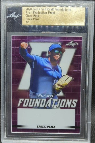 ERICK PENA 2020 Leaf Flash Foundations RC PRE-PRODUCTION PROOF SP #1/1 Royals of