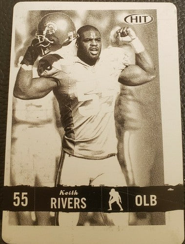 KEITH RIVERS 2008 Sage Hit RC PRINTING PLATE SP #1/1 Bengals Giants USC Trojans