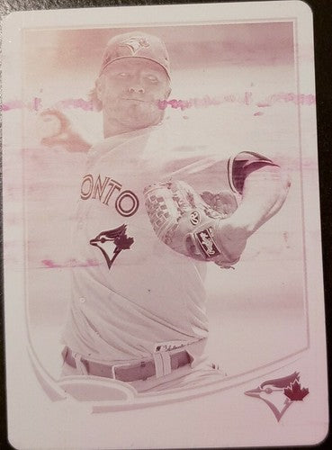 KYLE DRABEK 2013 Topps Mini Rookie Magenta PRINTING PLATE SP #1/1 of 1 Blue Jays