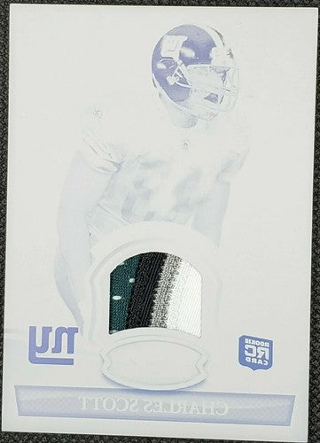 CHARLES SCOTT 2010 Bowman Sterling RC Jersey PATCH PRINTING PLATE SP #1/1 Giants